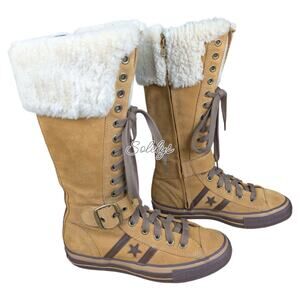 Converse 2005 Star 70 Vintage XXHI Suede Knee High Buckle Sneaker Boot 7.5 Rare
